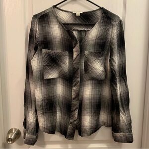Cato dressy button down flannel shirt